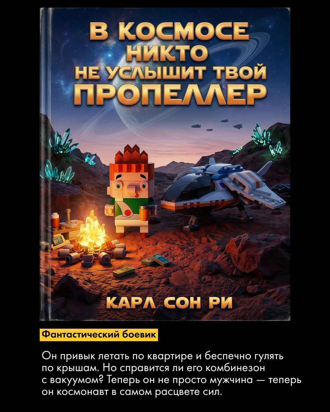 Вымышленная обложка книги — фантастический боевик