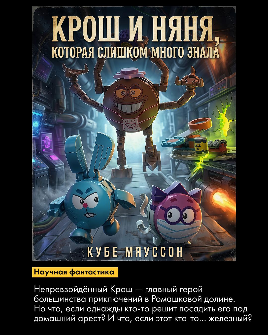 Вымышленная обложка книги — «Крош и няня»