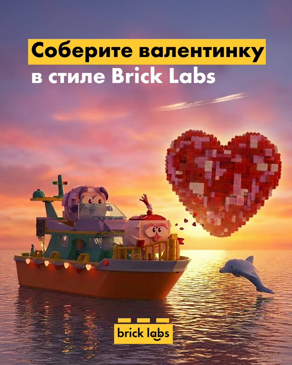 «Соберите валентинку в стиле Brick Labs»